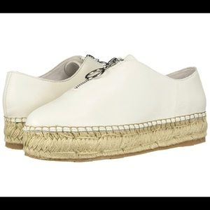 JSlides Ryan white leather espadrille sneakers 10